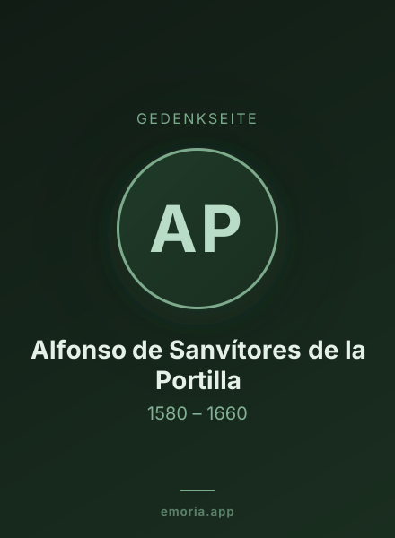 Gedenkportrait von Alfonso de Sanvítores de la Portilla