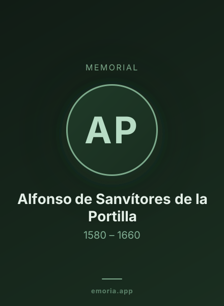 Memorial portrait of Alfonso de Sanvítores de la Portilla
