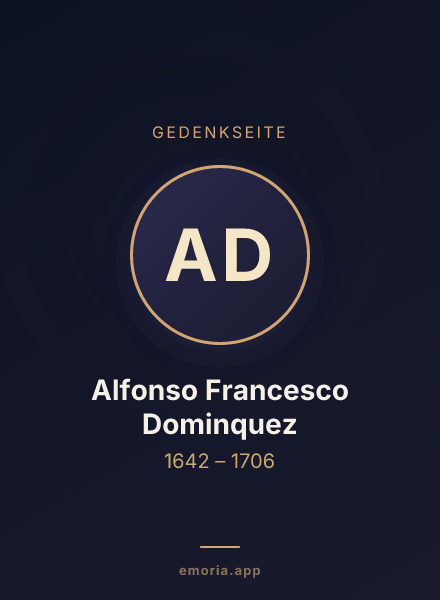 Gedenkportrait von Alfonso Francesco Dominquez