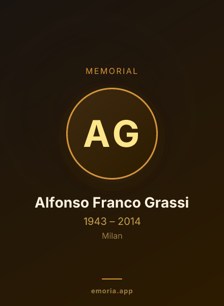 Memorial portrait of Alfonso Franco Grassi