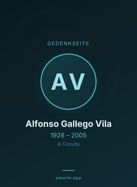 Gedenkportrait von Alfonso Gallego Vila