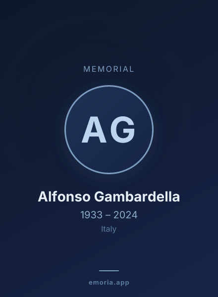 Memorial portrait of Alfonso Gambardella