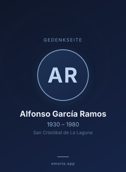 Gedenkportrait von Alfonso García Ramos