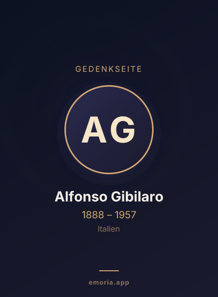 Gedenkportrait von Alfonso Gibilaro