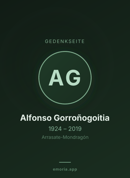 Gedenkportrait von Alfonso Gorroñogoitia