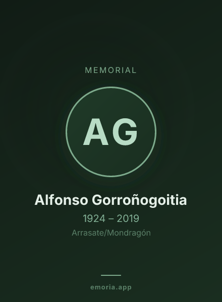 Memorial portrait of Alfonso Gorroñogoitia