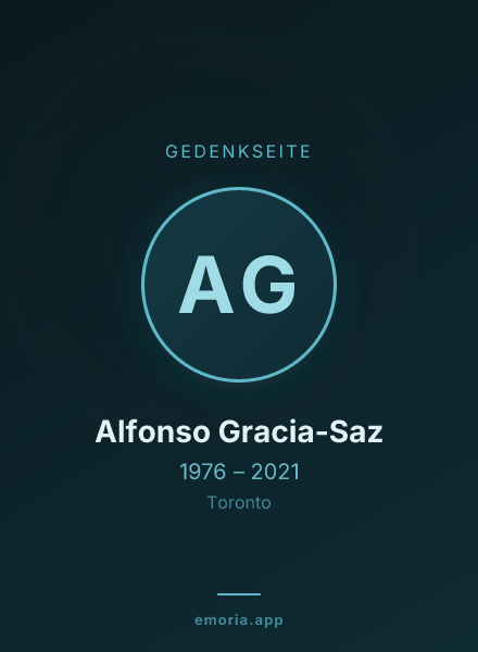 Gedenkportrait von Alfonso Gracia-Saz