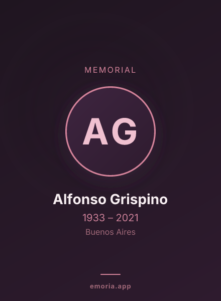 Memorial portrait of Alfonso Grispino