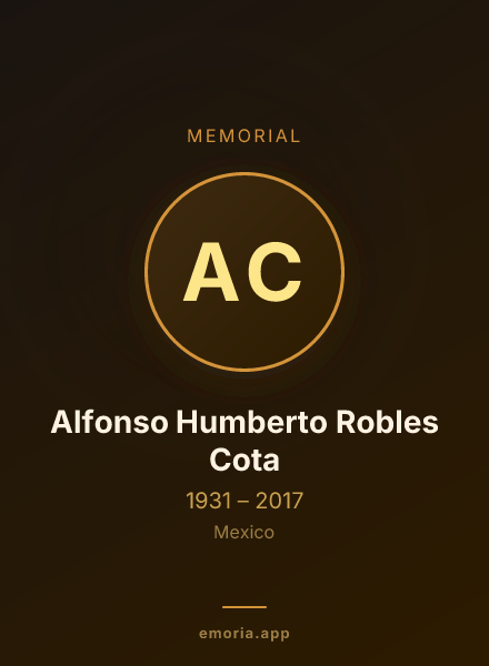 Memorial portrait of Alfonso Humberto Robles Cota