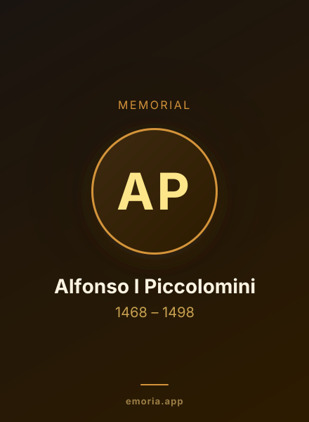 Memorial portrait of Alfonso I Piccolomini