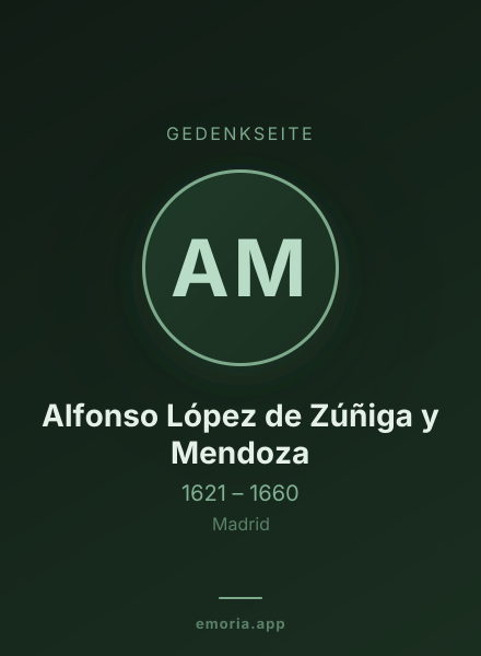 Gedenkportrait von Alfonso López de Zúñiga y Mendoza