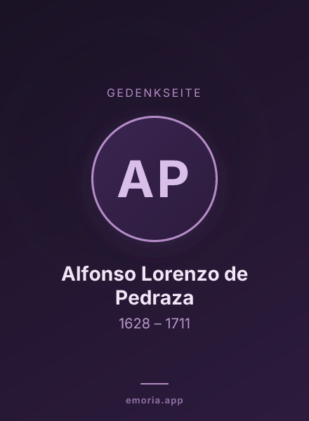 Gedenkportrait von Alfonso Lorenzo de Pedraza