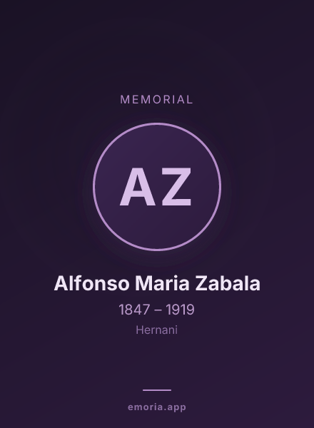 Memorial portrait of Alfonso Maria Zabala