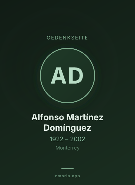 Gedenkportrait von Alfonso Martínez Domínguez