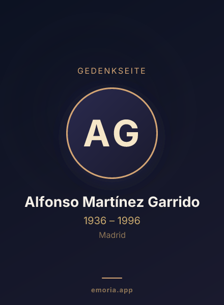 Gedenkportrait von Alfonso Martínez Garrido