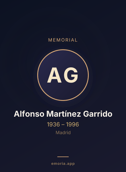 Memorial portrait of Alfonso Martínez Garrido