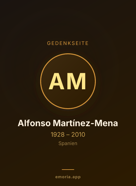 Gedenkportrait von Alfonso Martínez-Mena