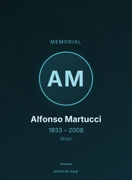 Memorial portrait of Alfonso Martucci