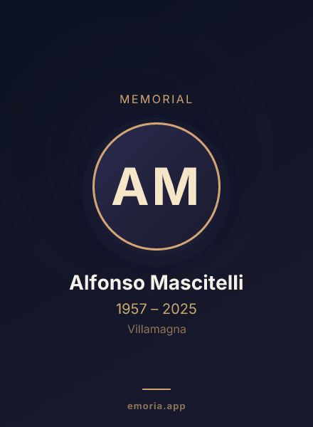 Memorial portrait of Alfonso Mascitelli