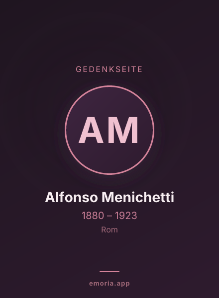 Gedenkportrait von Alfonso Menichetti