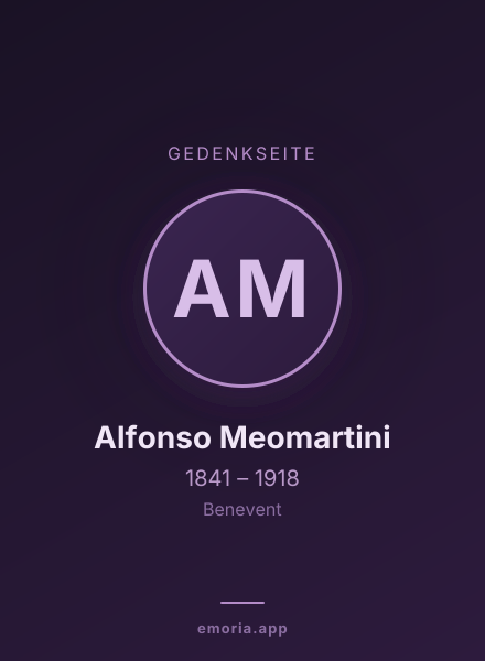 Gedenkportrait von Alfonso Meomartini