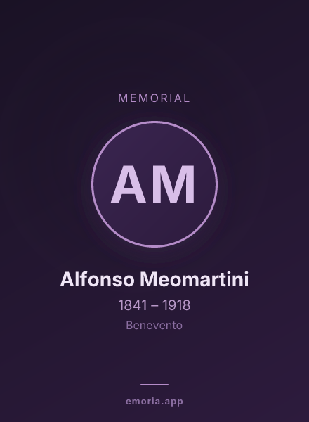 Memorial portrait of Alfonso Meomartini