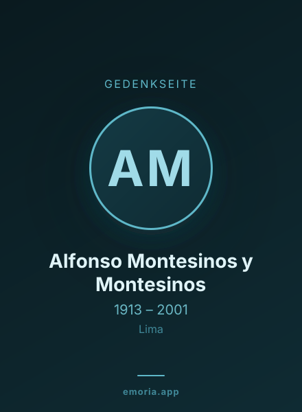 Gedenkportrait von Alfonso Montesinos y Montesinos
