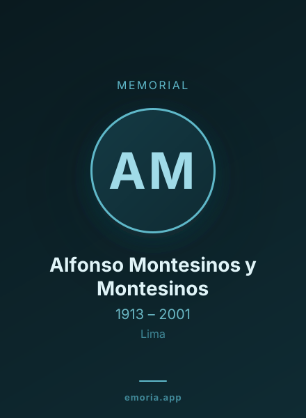 Memorial portrait of Alfonso Montesinos y Montesinos