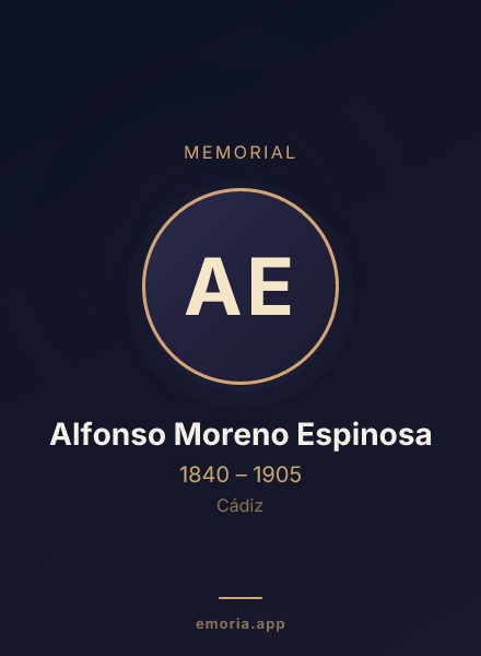 Memorial portrait of Alfonso Moreno Espinosa