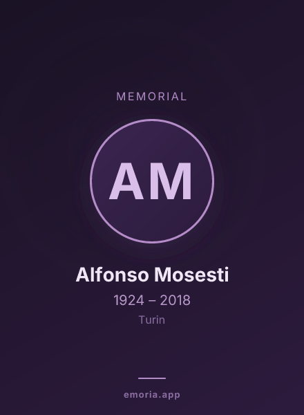 Memorial portrait of Alfonso Mosesti