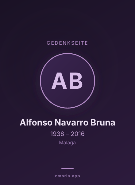 Gedenkportrait von Alfonso Navarro Bruna