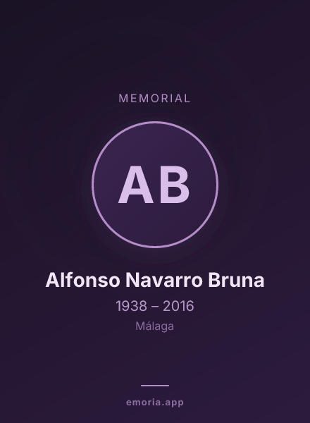 Memorial portrait of Alfonso Navarro Bruna