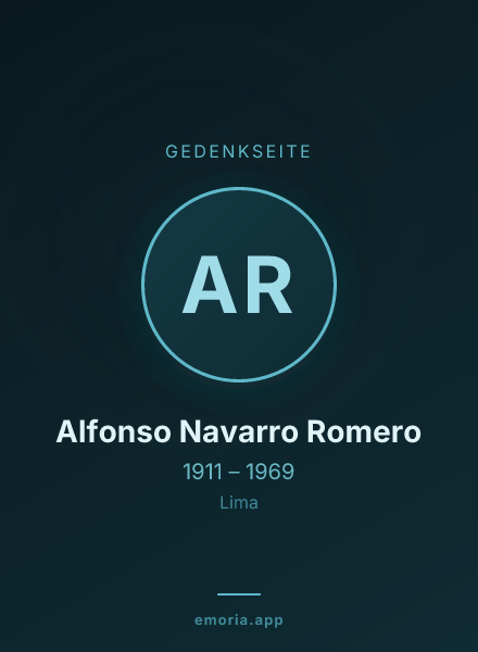 Gedenkportrait von Alfonso Navarro Romero