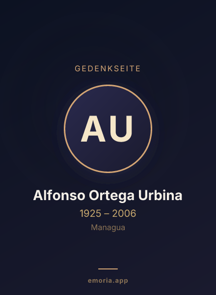 Gedenkportrait von Alfonso Ortega Urbina