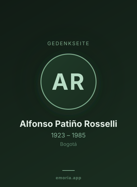 Gedenkportrait von Alfonso Patiño Rosselli