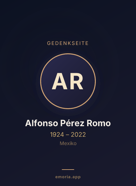 Gedenkportrait von Alfonso Pérez Romo