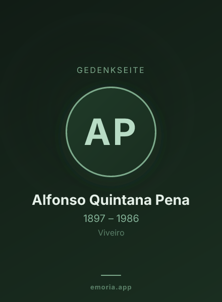Gedenkportrait von Alfonso Quintana Pena