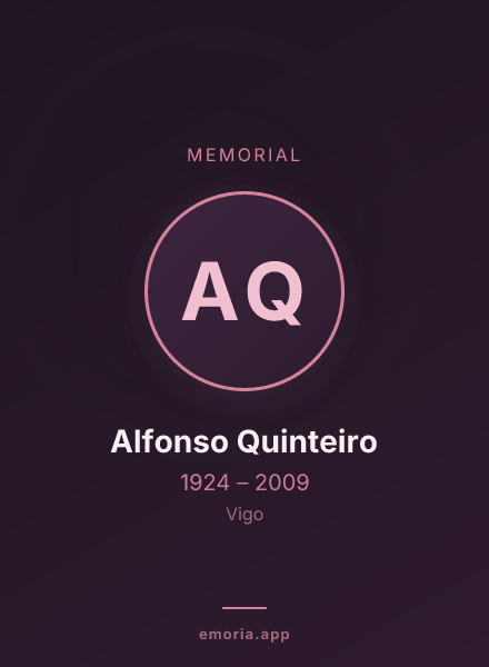 Memorial portrait of Alfonso Quinteiro