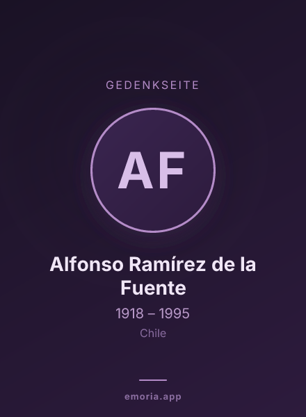 Gedenkportrait von Alfonso Ramírez de la Fuente