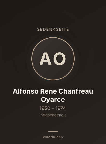 Gedenkportrait von Alfonso Rene Chanfreau Oyarce