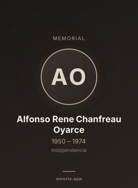 Memorial portrait of Alfonso Rene Chanfreau Oyarce