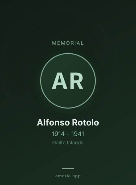 Memorial portrait of Alfonso Rotolo