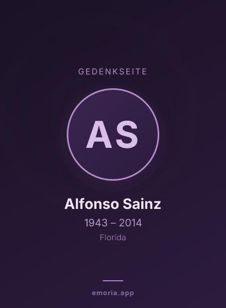 Gedenkportrait von Alfonso Sainz