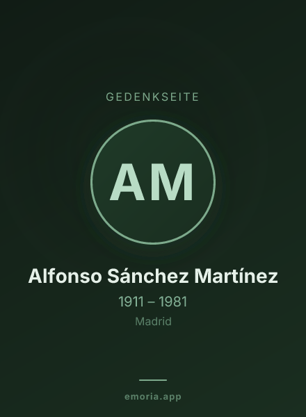 Gedenkportrait von Alfonso Sánchez Martínez