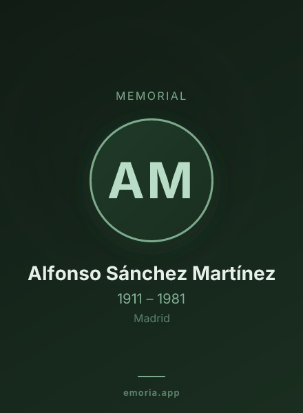 Memorial portrait of Alfonso Sánchez Martínez