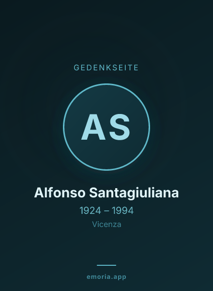Gedenkportrait von Alfonso Santagiuliana