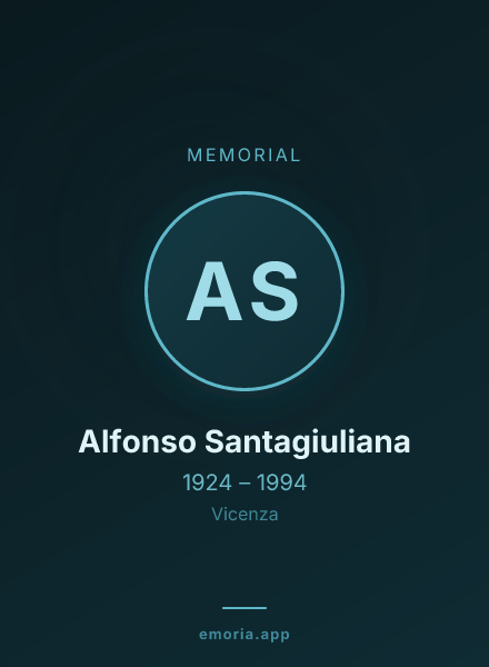 Memorial portrait of Alfonso Santagiuliana