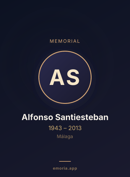 Memorial portrait of Alfonso Santiesteban