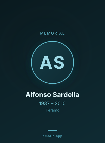 Memorial portrait of Alfonso Sardella