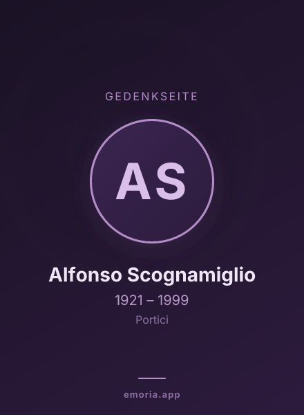Gedenkportrait von Alfonso Scognamiglio